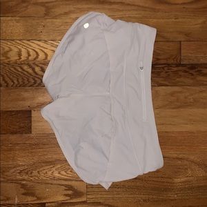 White Lululemon shorts